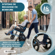 Fauteuil roulant léger | Pliable | Aluminium | Repose-pieds et dossier | Accoudoirs rembourrés | Bleu |Pirámide | Mobiclinic - Foto 7