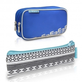 2er Pack Diabetiker Tasche und Etui | Blau | Polyester und Kohlefaser | Dia's und Insulin´s | Elite Bags