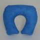 Aufblasbares Nacken-Reisekissen aus blauen Frottierstoff mit OX Tasche - Foto 1