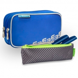 2er Pack Diabetiker Tasche und Etui | Blau und grau | Polyester und Kohlefaser | Dia's und Insulin´s | Elite Bags