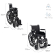 Rollstuhl faltbar | Große abnehmbare Hinterräder | Fußstütze und Armlehnen | S220 Sevilla | Premium | Mobiclinic - Foto 7