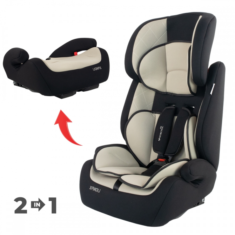 Twins Autokindersitz ISOFIX Kindersitzerhöhung fürs Auto, ab: 22,00 kg,  bis: 36,00 kg, ISOFIX, abnehmbarer Bezug, Erfüllt die Sicherheitsnorm ECE  R44/04, 6-12 Jahre, 22-36 kg