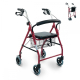 Rollator | Aluminium | Faltbar | Bremsgriffe | Sitz und Rückenlehne | Für Senioren | Bordeaux | Alhambra | Mobiclinic - Foto 1