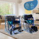 Rollstuhl faltbar | Große Räder | Leichtgewicht | Orthopädisch | Blau | Alcázar | Mobiclinic - Foto 1