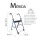 Gehhilfe für ältere Menschen | Faltbar | Sitz | 2 Räder | Blau | Merida | Clinicalfy - Foto 5