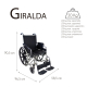 Rollstuhl | Faltbar | Klappbare Armlehnen | Große Räder | Schwarz | Giralda | Mobiclinic - Foto 9