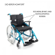 Rollstuhl |Premium| Aluminium | Rückenlehne klappbar | Dickes Kissen | Türkis | Modell: Venecia | Mobiclinic - Foto 5