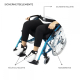Rollstuhl |Premium| Aluminium | Rückenlehne klappbar | Dickes Kissen | Türkis | Modell: Venecia | Mobiclinic - Foto 7