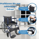 Rollstuhl | Faltbar | Große Räder | Widerstandsfähig | Blau | Modell: Alcazaba | Mobiclinic - Foto 3