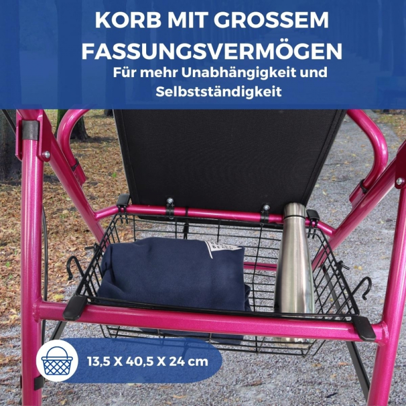 Déstockage - Sitzkissen und Rückenpolster, rosa zu Rollator Active