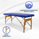 Massageliege klappbar | Holz | Tragbar | 180x60 cm | Blau | Modell: CM-01 BASIC | Mobiclinic - Foto 6