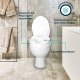 Toilettensitzerhöhung | Mit Deckel | 10 cm | Weiß | Titan | Mobiclinic - Foto 5