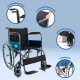 Rollstuhl faltbar | Große Räder | Leichtgewicht | Orthopädisch | Schwarz | Alcázar | Mobiclinic - Foto 3