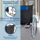 Rollstuhl faltbar | Große Räder | Leichtgewicht | Orthopädisch | Schwarz | Alcázar | Mobiclinic - Foto 5