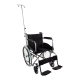 Rollstuhl mit Anti-Falt-System | 40cm | Zylinder und Tropferhalterung | Feste Armlehnen und Fußstützen | Schwarz - Foto 1