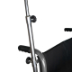 Rollstuhl mit Anti-Falt-System | 40cm | Zylinder und Tropferhalterung | Feste Armlehnen und Fußstützen | Schwarz - Foto 4