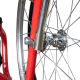 Rollstuhl mit Anti-Falt-System | 40cm | Zylinder und Tropferhalterung | Feste Armlehnen und Fußstützen | Rot - Foto 6