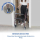 Set faltbarer Rollator und Anti-Dekubitus-Kissen | rollatorspezifisch | Aluminium | Bordeaux | Escorial Plus | Mobiclinic - Foto 7