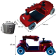 Elektromobil Senioren mit 4 Rädern | Kapazität 34 km | Dreh- und Klappsitz | 12V | Bordeaux | Piscis | Mobiclinic - Foto 5