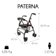 Rollator | Klappbar | Aluminium | Sitz und Rückenlehne | Bordeaux | Paterna | Clinicalfy - Foto 4