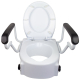 Toilettensitzerhöhung | mit Deckel | 17 cm | Verstellbar | Neigbar | Klappbare Armlehnen | Weiß | Tajo | Mobiclinic - Foto 3