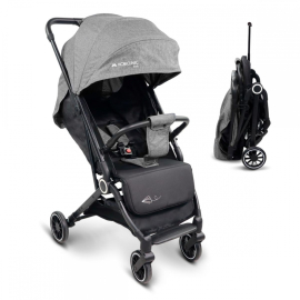 Kinderwagen |Kompakt |Faltbar |Einhebel |Für Reisen |Verstellbare Fußstütze |Max. 15kg |Grau |Trip | Mobiclinic