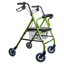 Rollator | Faltbar | Handbremsen | 4 Räder | Sitz und Rückenlehne | TURIA | Clinicalfy