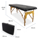 Massageliege klappbar | Holz | Tragbar | 180x60 cm | Schwarz | Modell: CM-01 BASIC | Mobiclinic - Foto 2
