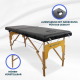 Massageliege klappbar | Holz | Tragbar | 180x60 cm | Schwarz | Modell: CM-01 BASIC | Mobiclinic - Foto 6