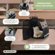 Tragetasche für Haustiere | Erweiterbar | Faltbar | 37x29x37,5 cm | Belüftung | Futterspender + Taschen | Tula| Mobiclinic - Foto 6