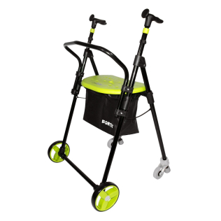 Rollator mit 4 Rädern | faltbarer Stahl | Farbe: Pistazie | Air On Plus | FORTA