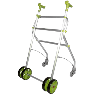 Rollator für Erwachsene | Aluminium | 4 Räder | Zusammenklappbar | Pistazie | Rollatino | Forta