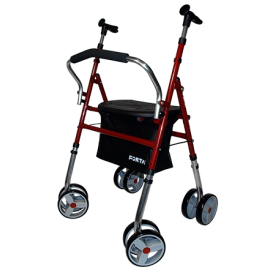 Faltbarer Rollator | Verstellbar | Drehbares Rad | Bordeaux | Koala Giro | Forta