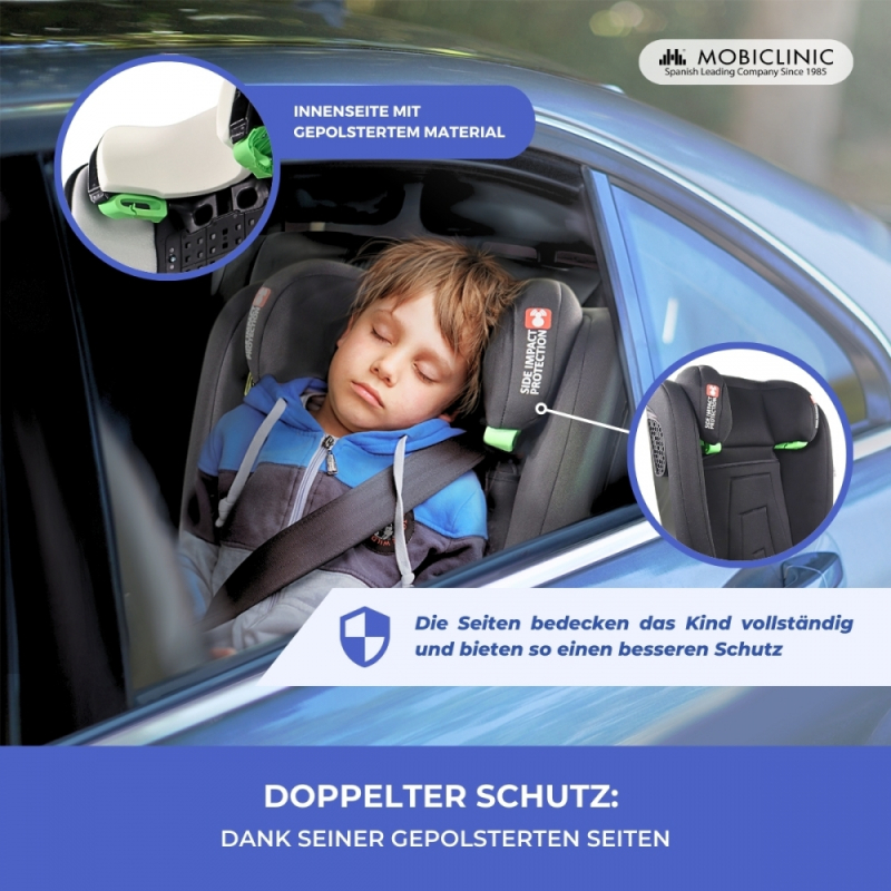 Kinderautositz, IsoFix, I-Size, 100-150 cm, 10 Positionen, Seitenschutz, Lionfix Max