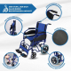 Rollstuhl | Premium | Faltbar | Abnehmbare Armlehnen und Fußstützen | Blau | Maestranza | Mobiclinic - Foto 2