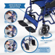 Rollstuhl | Premium | Faltbar | Abnehmbare Armlehnen und Fußstützen | Blau | Maestranza | Mobiclinic - Foto 5