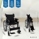 Rollstuhl | Faltbar | Aluminium | Mit Bremsen | Armlehnen und Fußstützen | Geteilte Rückenlehne | Palacio | Mobiclinic - Foto 1