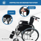 Rollstuhl | Faltbar | Aluminium | Mit Bremsen | Armlehnen und Fußstützen | Geteilte Rückenlehne | Palacio | Mobiclinic - Foto 3