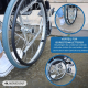 Rollstuhl | Faltbar | Aluminium | Mit Bremsen | Armlehnen und Fußstützen | Geteilte Rückenlehne | Palacio | Mobiclinic - Foto 5