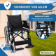 Standard Rollstuhl | Faltbar | Große Räder | Stahl | Orthopädisch | Leichtgewichtig | Schwarz | Catedral | Mobiclinic - Foto 9