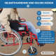 Rollstuhl faltbar | Aluminium | Bremse an Hebeln und Rädern | Große Räder | abnehmbare Fußstützen | Modell Torre | Mobiclinic - Foto 6