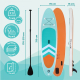 Aufblasbares Paddle-Surfbrett | 320 x 83 cm | Verstellbares Paddel | Pumpe | Sicherheitsgurt | Reiserucksack | Lilo | Mobiclinic - Foto 2