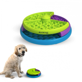 Interaktiver Futterspender für Hunde | Drei Schichten | 26x26x7,5cm | Bekämpft Langeweile| Rutschfest| Spiel| Doggy | Mobiclinic