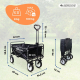 Transportwagen für Strand und Garten | Verstellbarer Griff | 85x54,5x75cm | Zusammenklappbar | 360º-Räder |Duna Pro | Mobiclinic - Foto 1