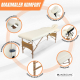 Massageliege klappbar | Kopfstütze | Tragbar | Holz | 186 x 60 cm | Creme | CM-01 LIGHT | Mobiclinic - Foto 6