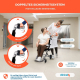 Transitrollstuhl | Faltbar | Aluminium | Kleine Räder | Bremsen an Griffen | Schwarz | Júpiter | Clinicalfy - Foto 7
