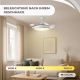Deckenventilator | 4 Flügel | 6 Geschwindigkeiten | 3 Beleuchtungsmodi | LED-Licht | Fernbedienung | Oasis | Mobiclinic - Foto 7