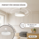 Deckenventilator | 4 Flügel | 6 Geschwindigkeiten | 3 Beleuchtungsmodi | LED-Licht | Fernbedienung | Oasis | Mobiclinic - Foto 8