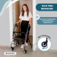 Rollator | Faltbar | Aluminium | Bremsen an den Griffen | Sitz und Rückenlehne | 4 Räder | Bordeaux | Escorial | Mobiclinic - Foto 6