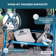 Rollator | Klappbar | Aluminium | Bremsen an Griffen | Sitz und Rückenlehne | 4 Räder | Blau | Modell: Escorial | Mobiclinic - Foto 8
